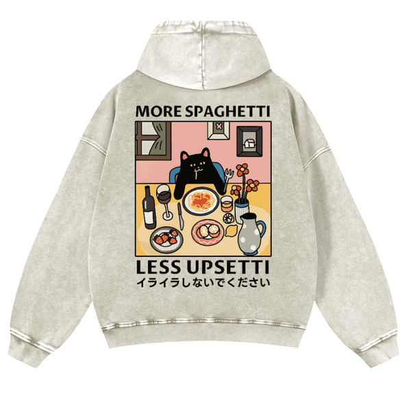 Less Upsetti Vintage Washed Cotton Back Art Hoodie