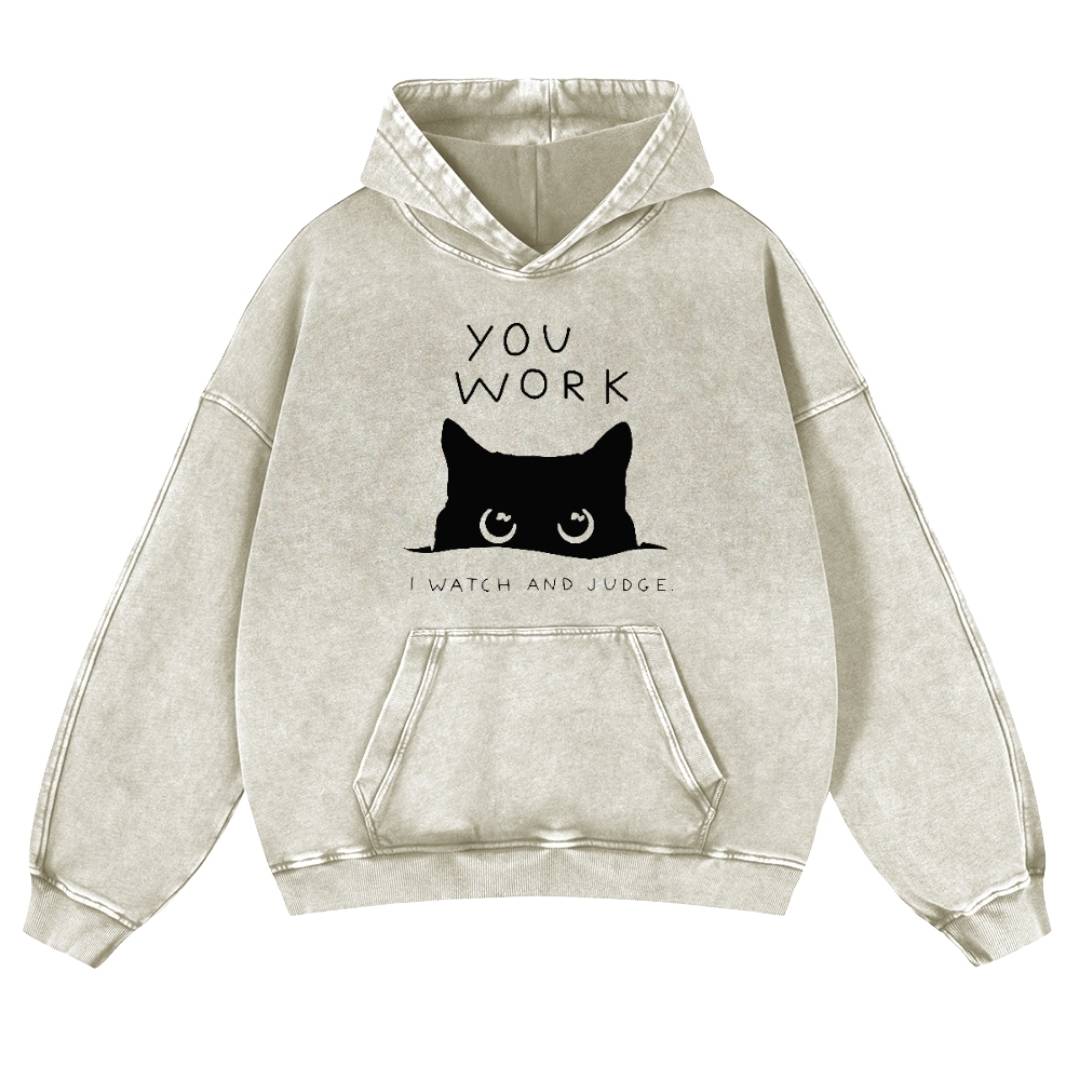 Watch & Judge Vintage Washed Cotton Back Art Hoodie