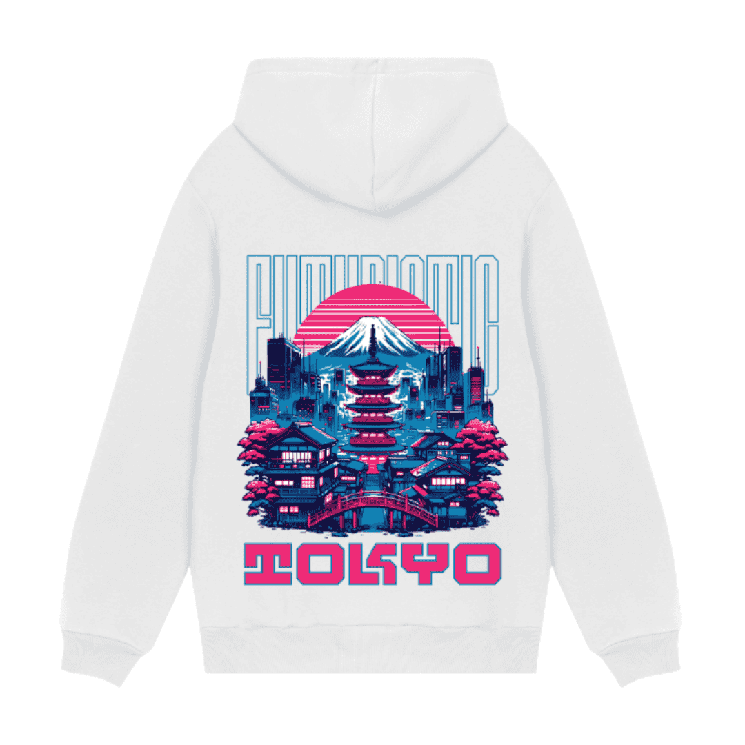 Tokyo Era Vintage Washed Cotton Back Art Hoodie