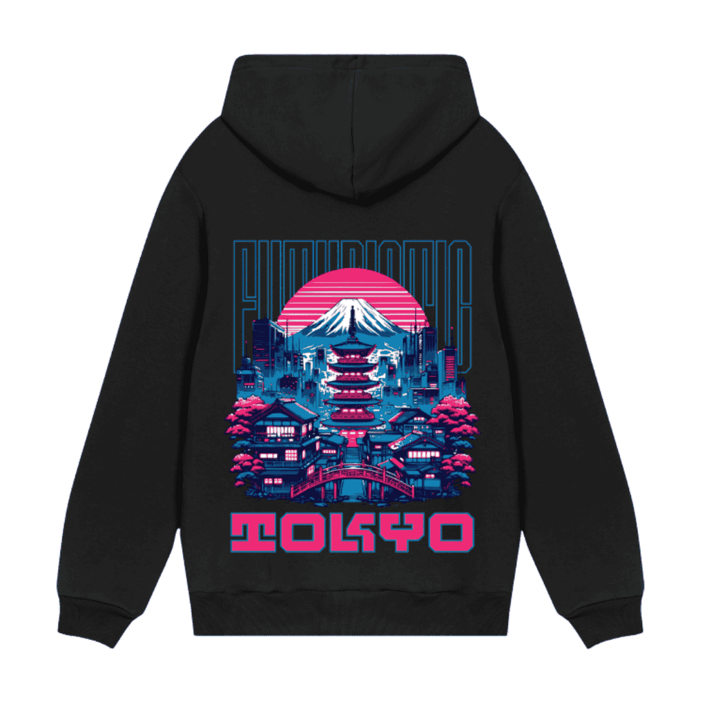 Tokyo Era Vintage Washed Cotton Back Art Hoodie