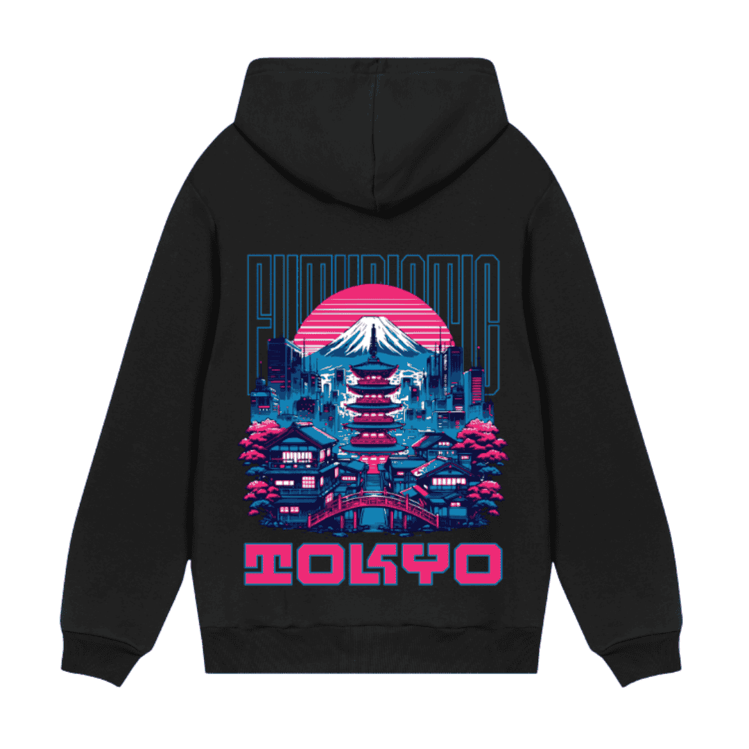 Tokyo Era Vintage Washed Cotton Back Art Hoodie