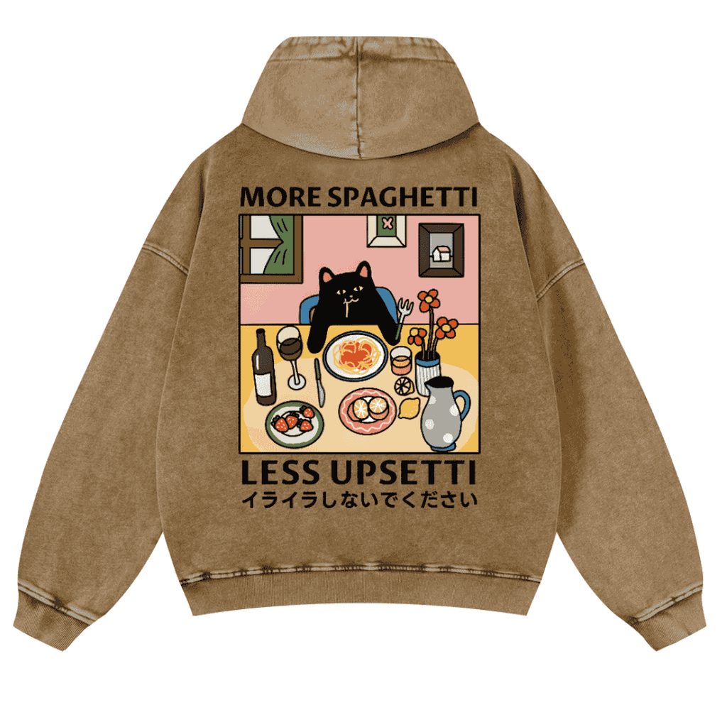 Less Upsetti Vintage Washed Cotton Back Art Hoodie