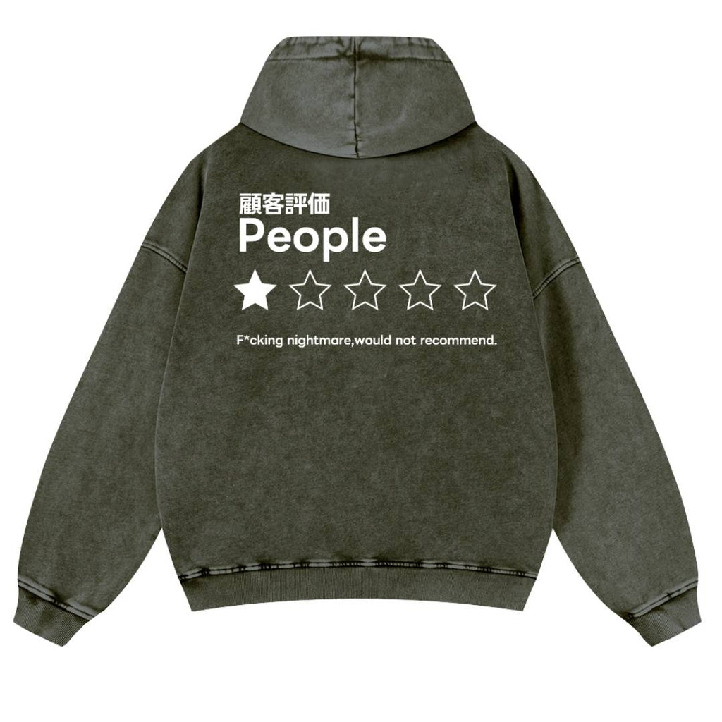 People's Vintage Washed Cotton Back Art Hoodie