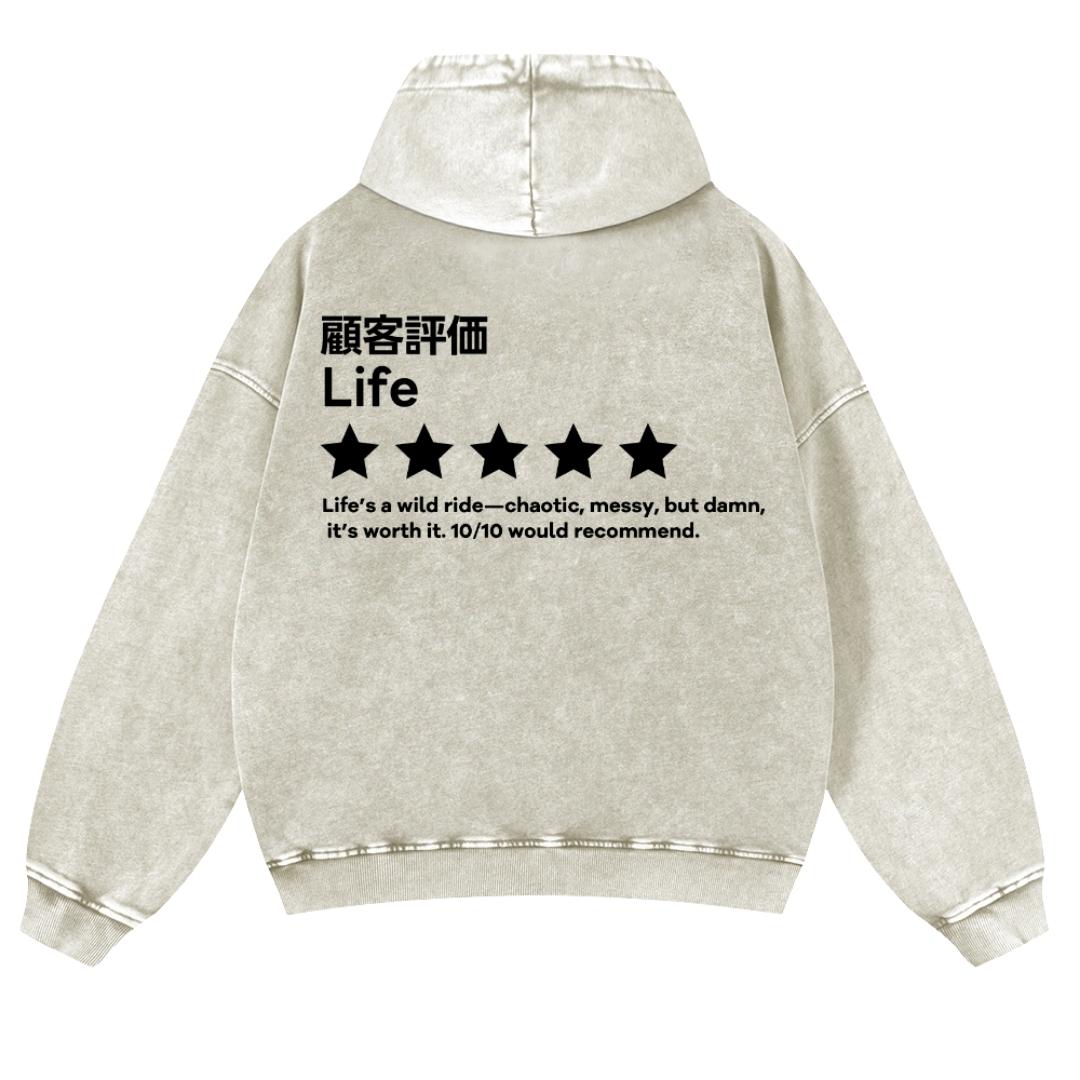 Life Vintage Washed Cotton Back Art Hoodie