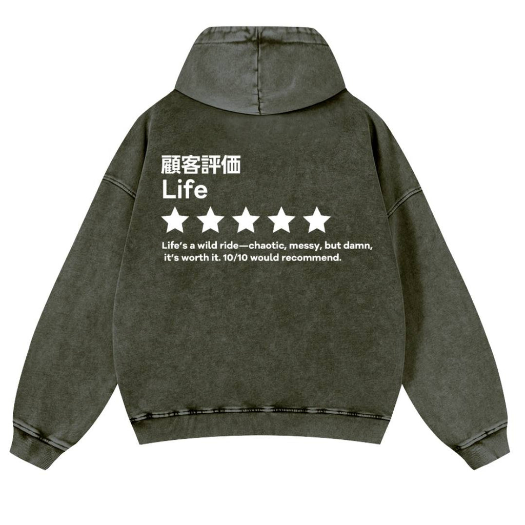 Life Vintage Washed Cotton Back Art Hoodie