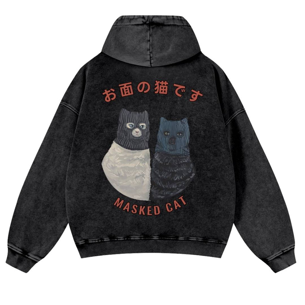Masked gang Vintage Washed Cotton Back Art Hoodie