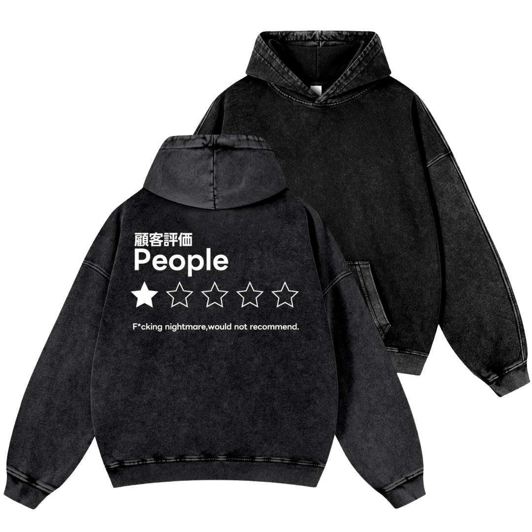 People's Vintage Washed Cotton Back Art Hoodie