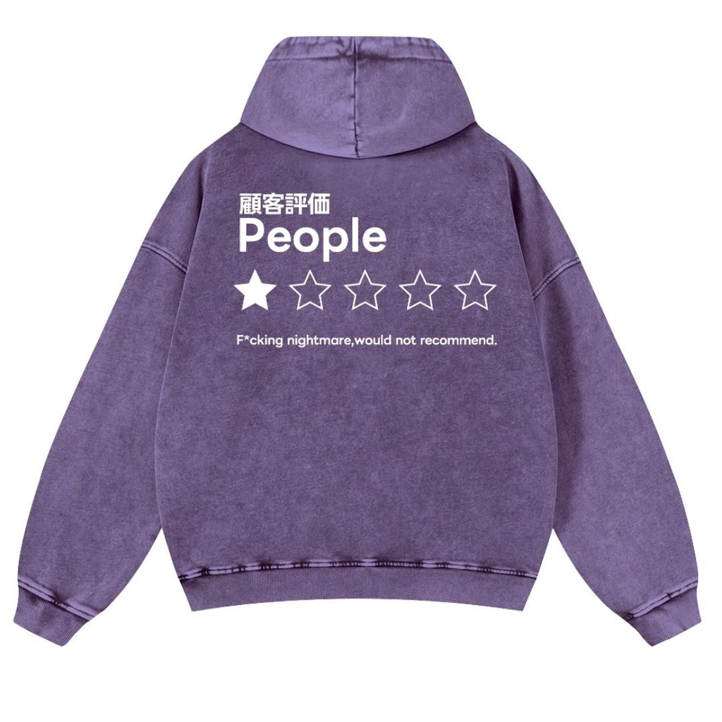 People's Vintage Washed Cotton Back Art Hoodie