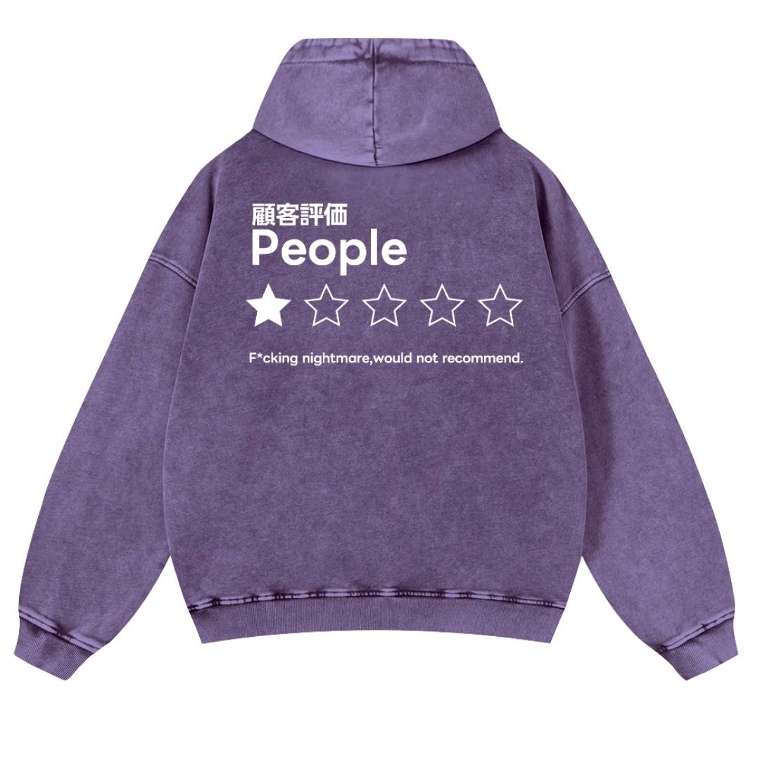 People's Vintage Washed Cotton Back Art Hoodie