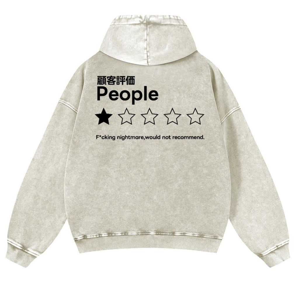 People's Vintage Washed Cotton Back Art Hoodie